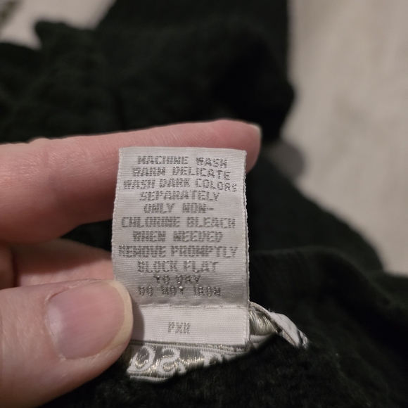 Vintage Land's End Women's Black Sweater 90's Large - Picture 6 of 8